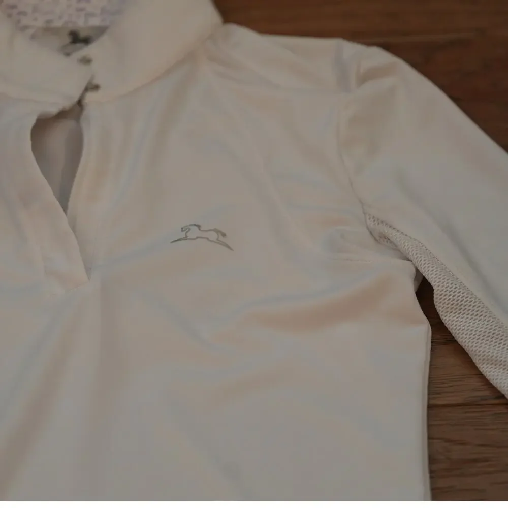 RJ Classics Equestrian Show Shirt - White - Size Youth M